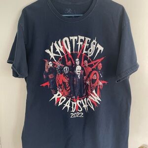 Slipknot Knotfest Roadshow 2022  Navy Blue T-Shirt in size large